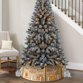 Tree Skirt Collar, Metal Christmas Tree Rings, Slim Tree Collar, Scalloped Tree Collar, Christmas Tree Skirt, Stand Cover for Real or Artificial Trees