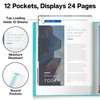 Dunwell Presentation Binder 12-Pocket, Displays 24 Pages, 8.5x11 Portfolio Binder