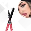 Delineador Ojos Con Sello Waterproof Eyeliner Makeup 2x1 F
