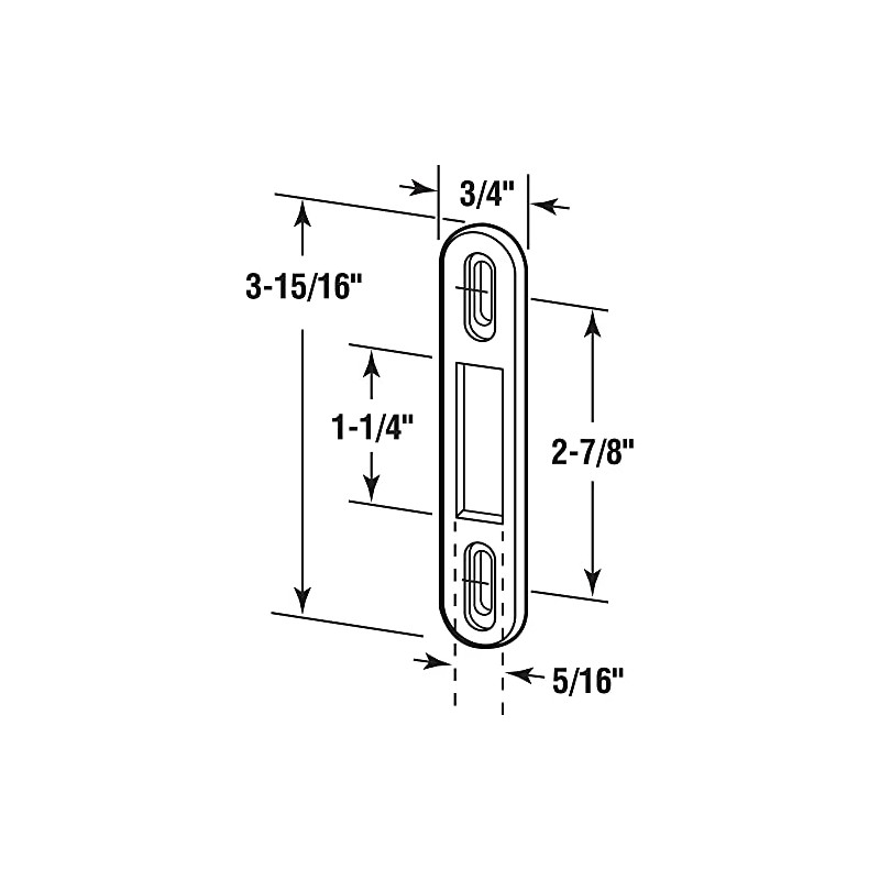 Prime-Line MP2097 Sliding Door Keeper, Zinc Plated Steel (Single Pack)