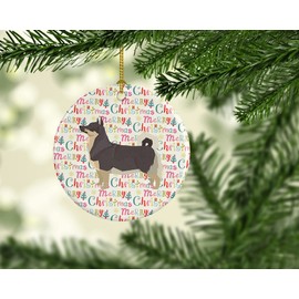 Caroline's Treasures Swedish Vallhund Merry Christmas Ceramic Ornament, Multicolor Christmas Tree Hanging Decorations for Home Christmas Holiday, Party, Gift, 3 in, Multicolor