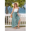 Lepunuo Casual Summer Maxi Skirts High Waisted Flowy Skirts Womens