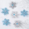 OIIKI 6pcs Large Snowflake Hair Clips for Women, 2,36in, Blue