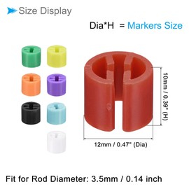 CoCud Clothes Hanger Markers (Blank) Fits 3.5mm Rod Diameter Plastic Reusable Clothes Color Coding Marker Tags in 8 Colors - (Use for Wire Clothes Hangers), 200pcs