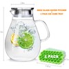 Abdodar 88oz Glass Pitcher with Lid and Handle - High