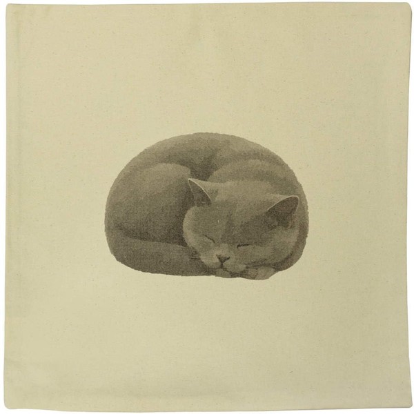 Azeeda 40cm x 40cm 'Curled Up Sleeping British Shorthair Cat'