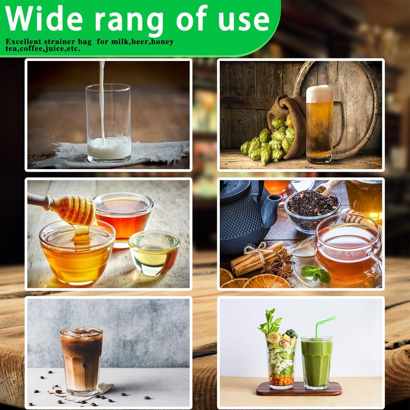 Ultra Fine Mesh Strainer with Stainless Steel Handle, Reusable Food