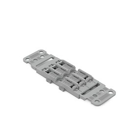 WAGO 3 Port 221-2503 221-2503 Strain Relief Mounting Adapter for 221 Inline Lever Connector Screw Mount Grey (Pack of 5)
