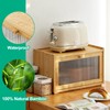 kiplant Large Bread Box for Kitchen Counter, Bamboo Bread Storage