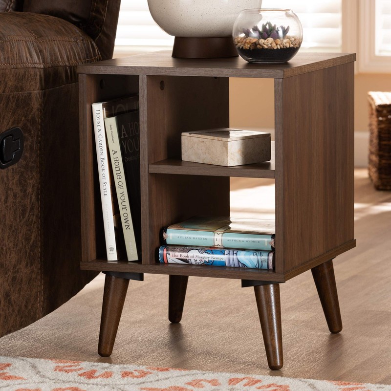 Baxton Studio End Tables, One Size, Walnut
