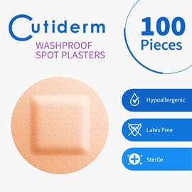 Cutiderm Small Round Spot Plasters 22 x 22mm 100 Plasters Per Box
