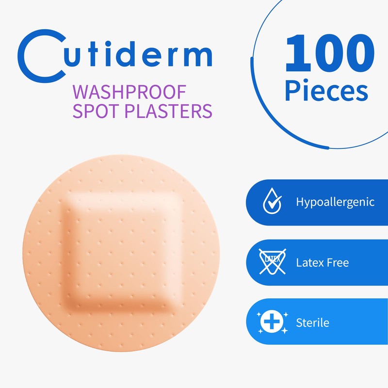 Cutiderm Small Round Spot Plasters 22 x 22mm 100 Plasters