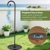 34-63" Adjustable Shepherd Hook Stand with Round Base Stand for