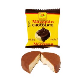 De La Rosa Mazapan Chocolate Covered Mexican Peanut Candy (16 Count) Sweet Snack Bonbon Candies Sugar, Dulces Mexicanos Dessert