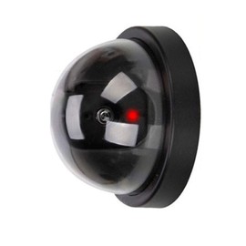 ETOPARS Black Dome Fake Dummy Security CCTV Camera Waterproof IR LED Flashing Red Light Outdoor Indoor Surveillance