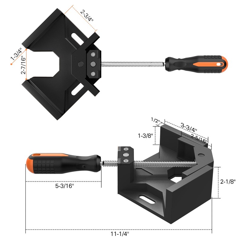 Right Angle Clamp, Housolution [4 PACK] Single Handle 90° Aluminum