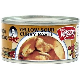 Maesri Sour Yellow Thai Curry Paste, 4 oz can (Pack of 6)