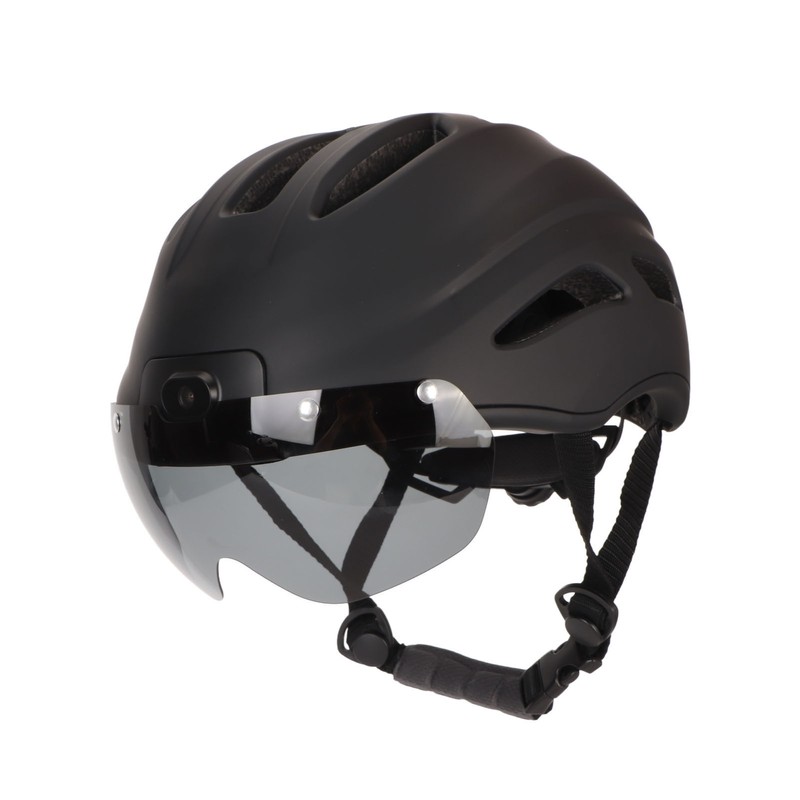 Smart Bicycle Helmet 4K HD Camera Magnetic Goggles Emergency Storage