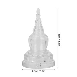 Biitfuu Sarira Stupa Buddhist Tower Stupa Crystal Buddhist Pagoda for Home Decorative Trinkets Gifts Buddhism Supplies