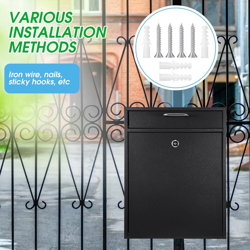Yaocom Locking Mailbox with Key for Outdoor 18 x 15