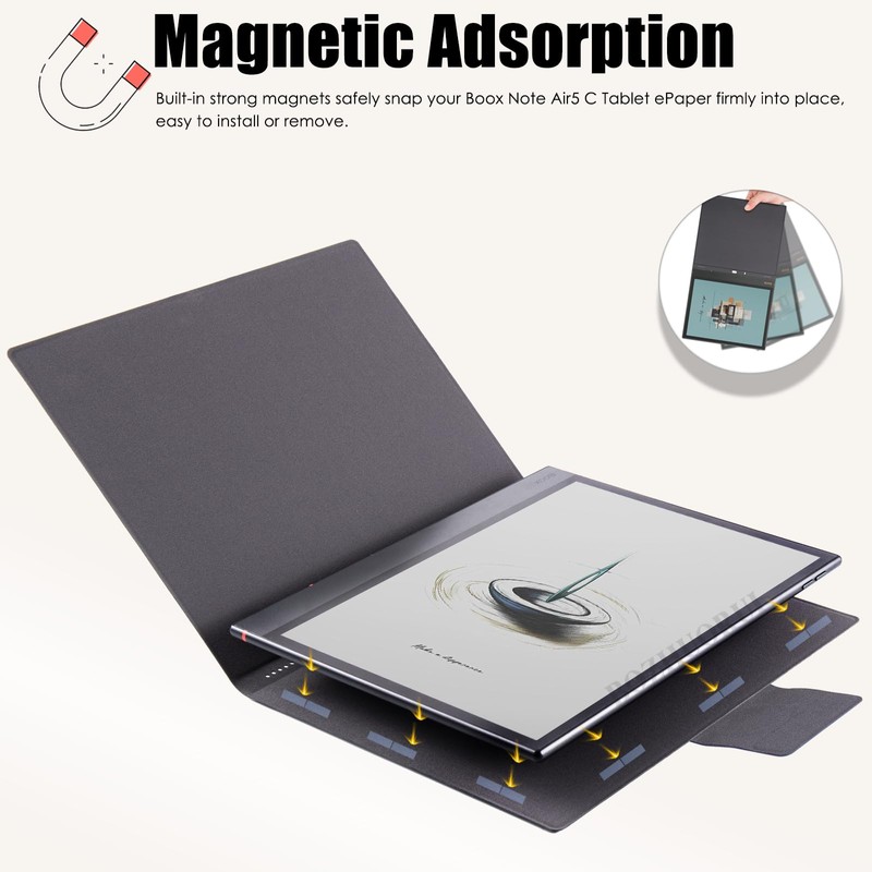BOZHUORUI Magnetic Case for 10.3" Boox Note Air 5 C,Rock