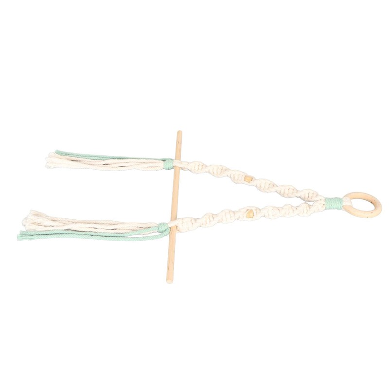 Macrame Paper Towel Holder Wall Mounted Hanger Cotton Rope Synthetic