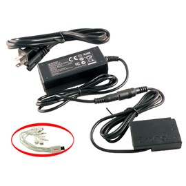 AC Adapter Kit Compatible with Canon EOS 77D 200D 250D 750D 760D 800D 8000D 9000D R10 R50 RP, EOS Kiss X8i X9i, EOS Rebel SL2 SL3 T6i T6s T7i T8i; ACK-E18 0073C002 (DR-E18 DC Coupler 0250C001 Incl.)