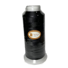 UV Resistant Polyester Thread for Outdoor Leather Upholstered (Large, Black)