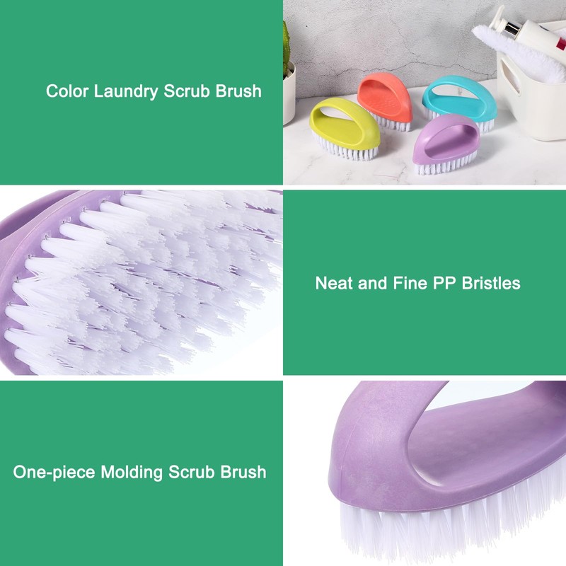 PATIKIL Laundry Scrub Brush Cleaning Brush with D Handle Purple