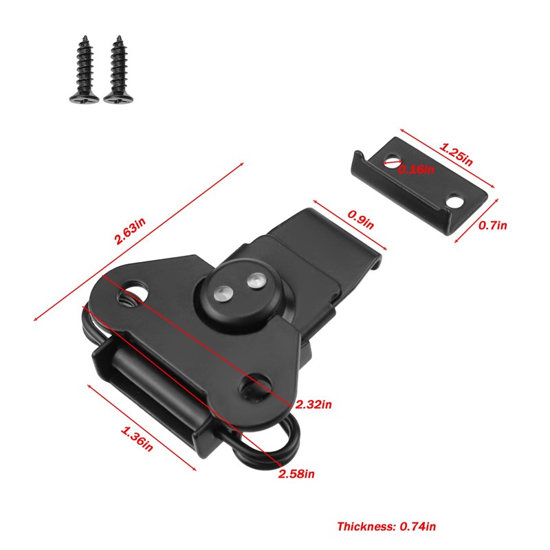 2-1/2 Inch Toggle Latch Clamp 4Pcs, Spring Loaded Draw Latch,