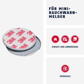 ABUS magnetic holder for mini smoke alarms - HSZU10100 - for mounting the GRWM30600 smoke alarm - no drilling required