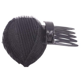 1Pcs Black Half-up Insert Hair Combs with Clip Hair Bun Updo Maker Hair Bump Up Insert Volume Hair Base Insert Pad Cushion Puffy Ponytail Holder