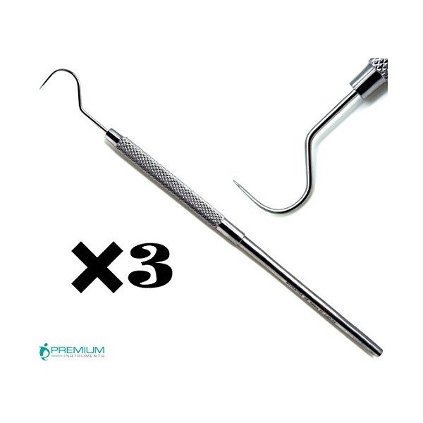 3Ã Dental Shepherds Hook Explorer 23 Probe Dental Diagnostic Superior
