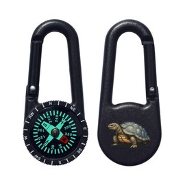 'Pixel Art Tortoise' Compass Keyring (KC00029018)