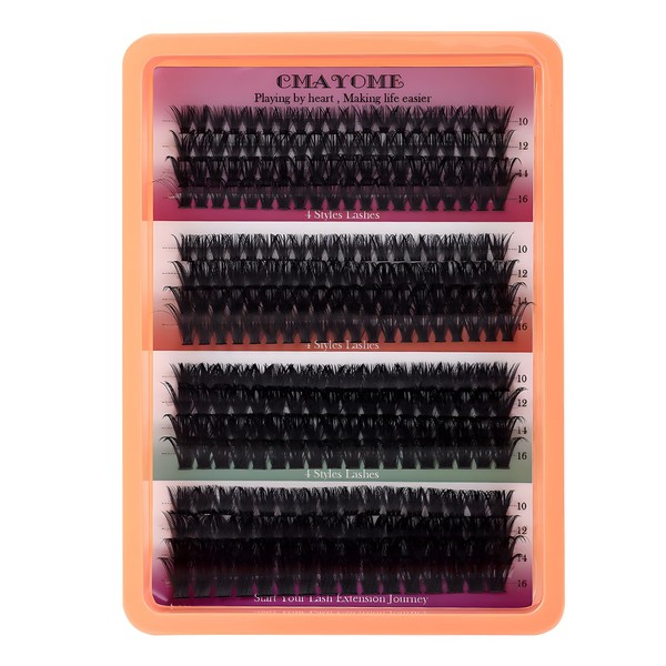MOTIBACK 50D-100D Cluster Lashes Kit – Wispy Individual Eyelashes for