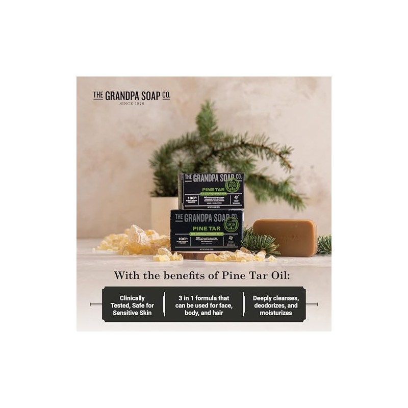 The Grandpa Soap Company Pine Tar Soap - 3.25 oz