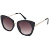 Edge I-Wear Fashion Cat Eye Sunglasses w/Flat Color Mirror Lens