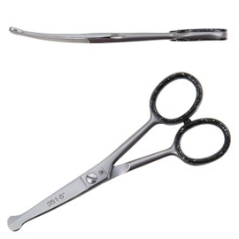 WELTMEISTER Solingen Sharp, Curved Professional Paw Scissors, Dog Scissors, Face Scissors with Rounded Tips and One-sided Micro Serration, 5 Inches (11.8 cm) Premium Quality, Made in Germany