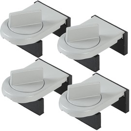 TKY Window Lock Stopper, Security Auxiliary Lock, Safety Measures, Sash Attachment, For Kids, Pet Prank Prevention, Security Goods (Set of 4, Gray)
