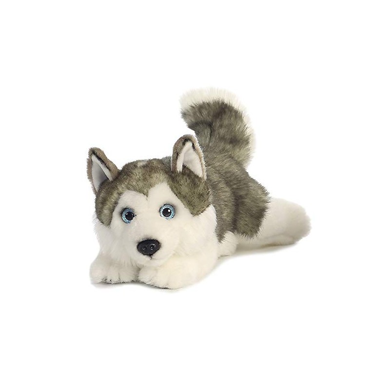 Aurora, 26263, MiYoni Husky Lying, 11In, Soft Toy, Grey