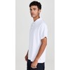Reigning Champ Men's Solotex Mesh Tiebreak Polo, White, XL