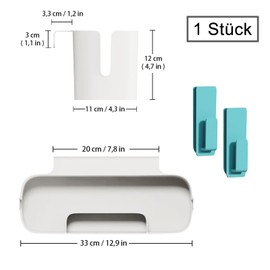 Bed Organiser for Hanging, Hanging Baskets with 2 Removable Hooks, Green Hanging Bed Organiser, Storage Basket, Plastic Hanging Bed Organiser, for Office, School, Home, Dorm, Bunk Bed