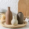 Ceramic Vases Set of 3, Modern Neutral Vase Rustic Farmhouse