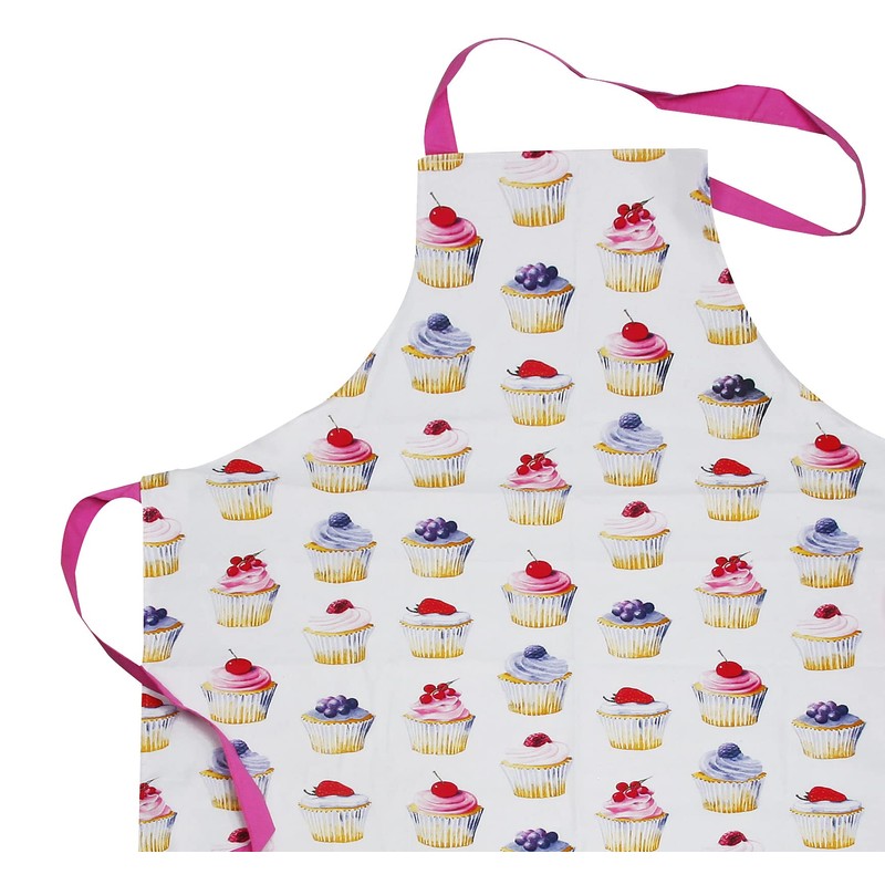 Beautiful Cotton Apron With Pretty Cupcake Design