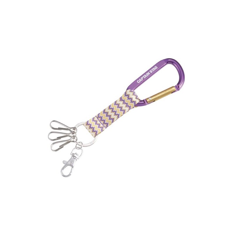 Captain Stag UM-1808 Key Ring with Carabiner Wave