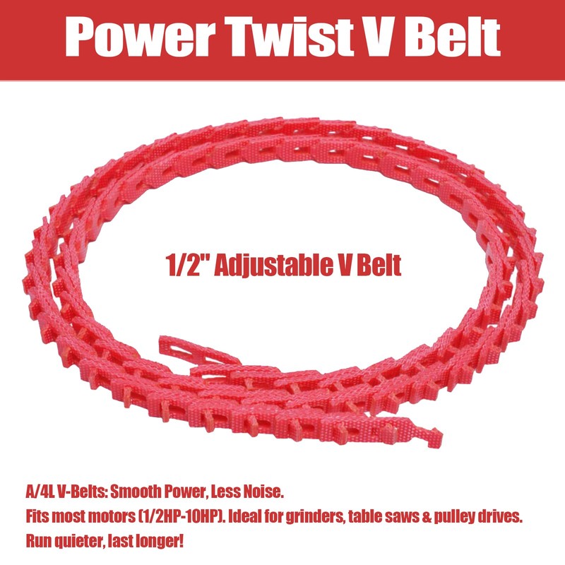 5FT Power Twist V Belt 1/2-Inch x 5 Feet A