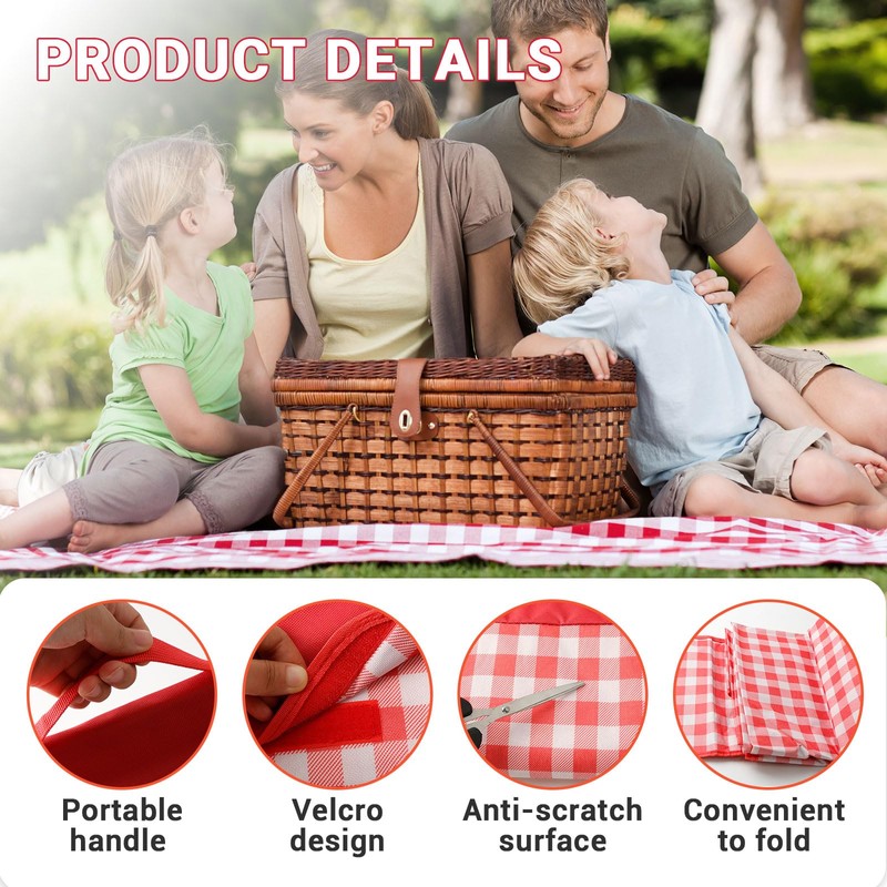 Picnic Blanket Waterproof Beach Blanket Picnic Blankets Picnic Mat Red
