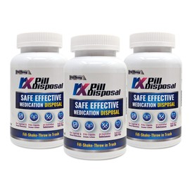 RX Pill Disposal, Safe Effective Solution to Destroy and Deactivate Prescription Medication Drug Medicines, Large 17oz Capacity (3 Pack)