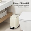 Cesun Small Bathroom Trash Can with Lid Soft Close, Step