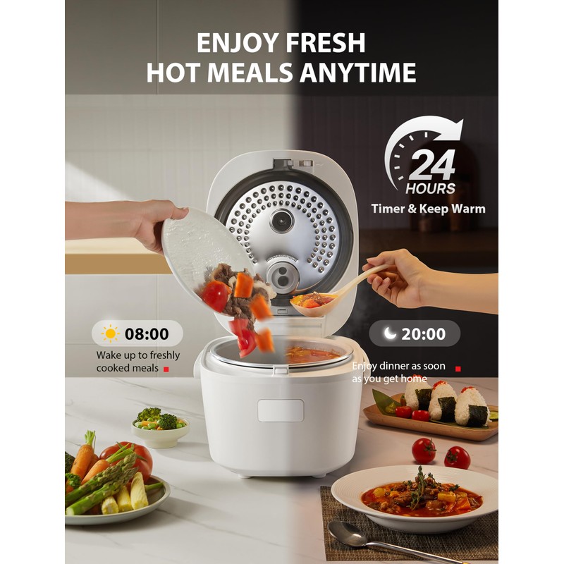 TOSHIBA OriginTaste Rice Cooker 5.5-Cup Uncooked, Fuzzy Logic, 15-in-1 Functions,